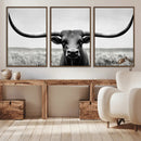 Longhorn Bull Canvas Print | Rustic Farmhouse Wall Art | by MyGreatCanvas | Canvas Wall Art Prints | Photo Prints & Wall Decor
