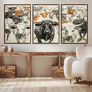 Texas Longhorn Wall Art Canvas Print – Herd Abstract Cow by MyGreatCanvas | Canvas Wall Art Prints | Photo Prints & Wall Decor