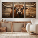 Longhorn Bull Wall Art | Canvas Print | Ready to Hang | by MyGreatCanvas | Canvas Wall Art Prints | Photo Prints & Wall Decor