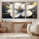 White Flower Wall Art Canvas Print | Ready to Hang |