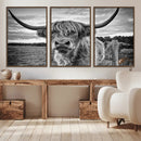 Scottish Highland Cow Wall Art Canvas Print | Ready to Hang