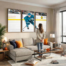 San Jose Sharks Ice Hockey Player Wall Art Canvas Print