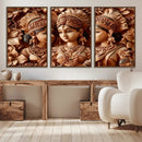 Indian Woman Statue Wall Art Canvas Print