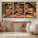 Indian Woman Statue Wall Art Canvas Print