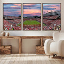 Carter-Finley Stadium Art Sunset Game Triple Canvas Wall Art by MyGreatCanvas | Canvas Wall Art Prints | Photo Prints & Wall Decor