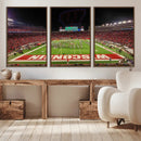 Wisconsin Badgers Football Team Print Canvas- Madison Camp