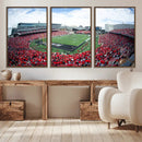 Cincinnati Bearcats Football Team Print - Nippert Stadium Wall Art Canvas Print