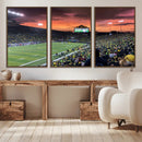 Eugene Autzen Stadium Canvas Wall Art Print – Sunset Over