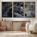 Large Abstract Horse Wall Art Canvas Print | Farmhouse Wall