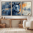 Abstract Blue Horse Wall Art Print Canvas | Horse Wall Art by MyGreatCanvas | Canvas Wall Art Prints | Photo Prints & Wall Decor