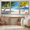 Blue Beach and Sea Wall Art Canvas Print by MyGreatCanvas | Canvas Wall Art Prints | Photo Prints & Wall Decor