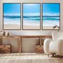 Wall Art Canvas Print Shiny Blue Sea and Beach by MyGreatCanvas | Canvas Wall Art Prints | Photo Prints & Wall Decor
