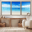 Beach Scene Canvas Wall Art Print – Tranquil Ocean Horizon by MyGreatCanvas | Canvas Wall Art Prints | Photo Prints & Wall Decor