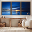 Blue Sunset Ocean Canvas Wall Art Print – Serene Coastal by MyGreatCanvas | Canvas Wall Art Prints | Photo Prints & Wall Decor