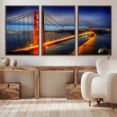 Large Wall Art San Francisco Canvas Print - Wonderful Golden