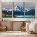 Mount Cook and Lake Pukaki Canvas Wall Art Print – Majestic by MyGreatCanvas | Canvas Wall Art Prints | Photo Prints & Wall Decor