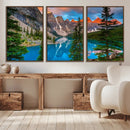 Canadian Rockies Moraine Lake Wall Art Canvas Print, Pine