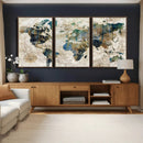 Framed Vintage World Map Wall Art – Abstract Map Canvas by MyGreatCanvas | Canvas Wall Art Prints | Photo Prints & Wall Decor