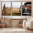 Old Rustic Classic Car Wall Art Canvas Print