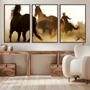 Horses and Cowboys Wall Art Canvas Print by MyGreatCanvas | Canvas Wall Art Prints | Photo Prints & Wall Decor