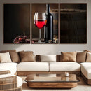 Red Wine and Bottle Canvas Print