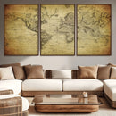 Push Pin World Map Canvas Print – Travel Tracker Wall Art
