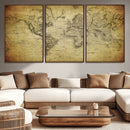 Push Pin World Map Canvas Print – Travel Tracker Wall Art