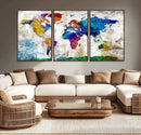 World Map Canvas Print – Framed Travel Map Wall Art for by MyGreatCanvas | Canvas Wall Art Prints | Photo Prints & Wall Decor