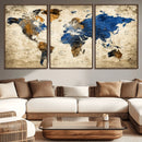 World Map Canvas Print – Detailed Map of the World Wall Art by MyGreatCanvas | Canvas Wall Art Prints | Photo Prints & Wall Decor