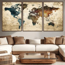 World Map Canvas Print – Detailed Map of the World Wall Art by MyGreatCanvas | Canvas Wall Art Prints | Photo Prints & Wall Decor