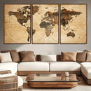 Push Pin World Map Canvas Print – Framed Travel Tracker Wall by MyGreatCanvas | Canvas Wall Art Prints | Photo Prints & Wall Decor