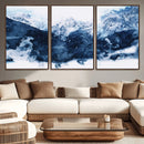 Abstract Blue Mountain Canvas Wall Art – Modern Triptych by MyGreatCanvas | Canvas Wall Art Prints | Photo Prints & Wall Decor