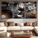Red Wine and Glass Canvas Print by MyGreatCanvas | Canvas Wall Art Prints | Photo Prints & Wall Decor