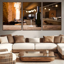 Wine and Bottle Wall Art Canvas Print by MyGreatCanvas | Canvas Wall Art Prints | Photo Prints & Wall Decor