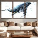 Watercolor Whale Wall Art Canvas Print by MyGreatCanvas | Canvas Wall Art Prints | Photo Prints & Wall Decor