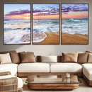 Coastal Sunset Art Beach Canvas Wall Art Print | Ocean Waves by MyGreatCanvas | Canvas Wall Art Prints | Photo Prints & Wall Decor