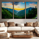 Green Forest Wall Art Canvas Print