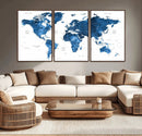 World Map Canvas Print – Framed Detailed Map of the World by MyGreatCanvas | Canvas Wall Art Prints | Photo Prints & Wall Decor