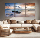 Serene Weather On The Beach Wall Art Canvas Print
