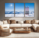 Ski Season Snow Wall Art Canvas Print