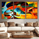 Human Love Figures Abstract Wall Art Canvas Print
