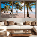 Palm Beach Tropical Island Wall Art Canvas Print