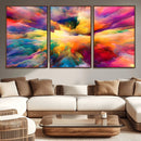 Blazing Vibrant Colors Cloud Wall Art Canvas Print