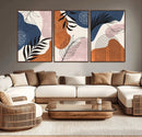 Boho Wall Art Canvas Print Set Mid-Century Prints Bohemian