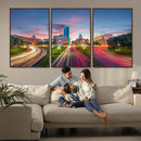 Dallas City Lights Large Wall Art Dallas Cityscape Canvas