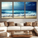 Majestic Ocean Wave Wall Art Canvas | 3 Panel Large Seascape