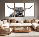 Scottish Highland Cow Cattle Art Print Wall Art Canvas Print by MyGreatCanvas | Canvas Wall Art Prints | Photo Prints & Wall Decor