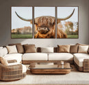 Highland Cow Animal Scottish Cattle Art Print Farmhouse Wall