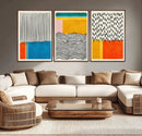 Canvas Print Wall Art Abstract Illustrs Art Boho, Framed