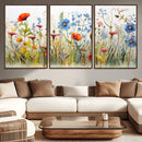 Colorful Wildflower Canvas Wall Art - Vibrant Floral